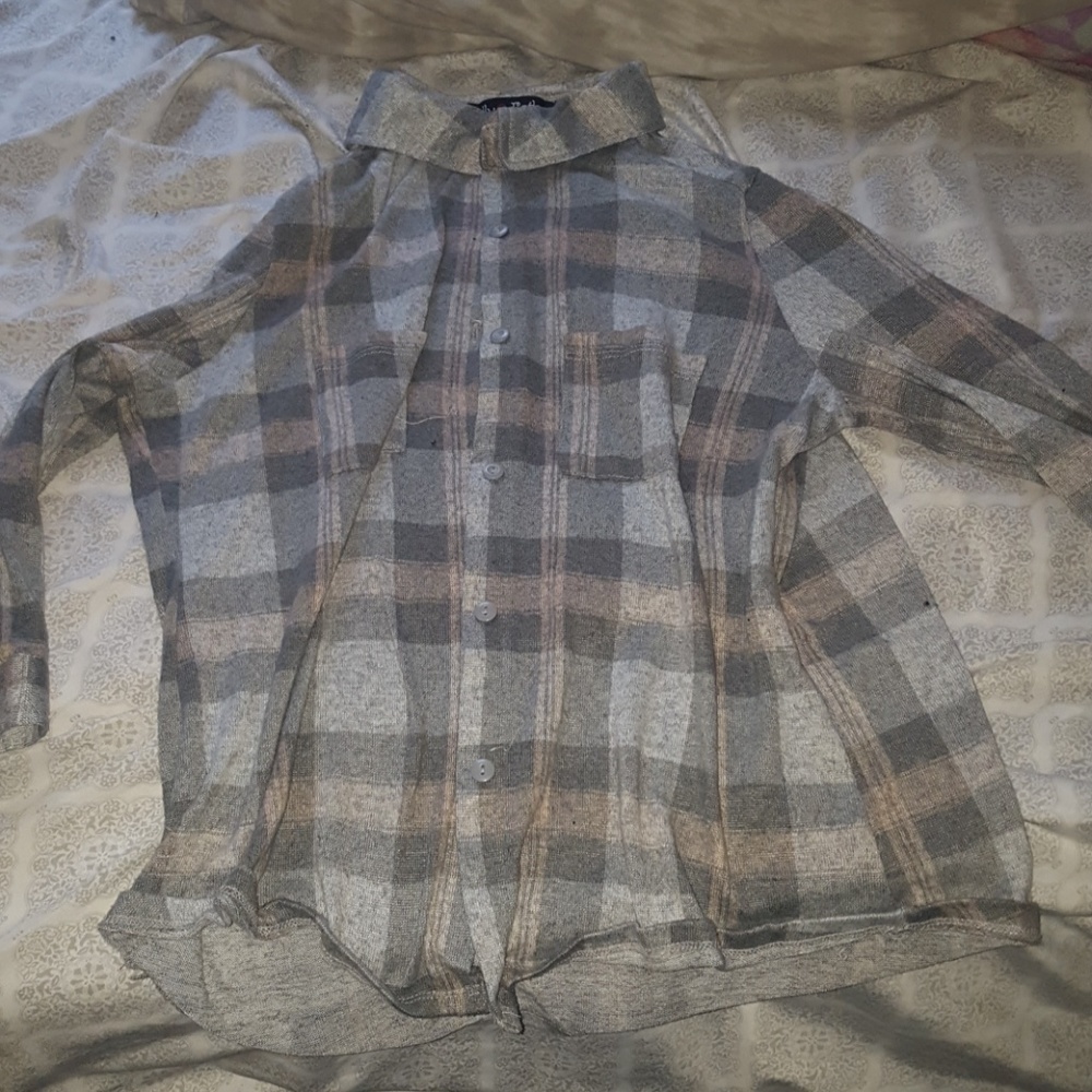 flannel button down